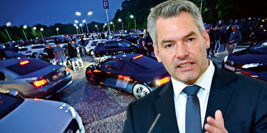 ''Getunte'' Autos f&uuml;r Polizisten: Nehammer mit Vollgas gegen Wiener Raser