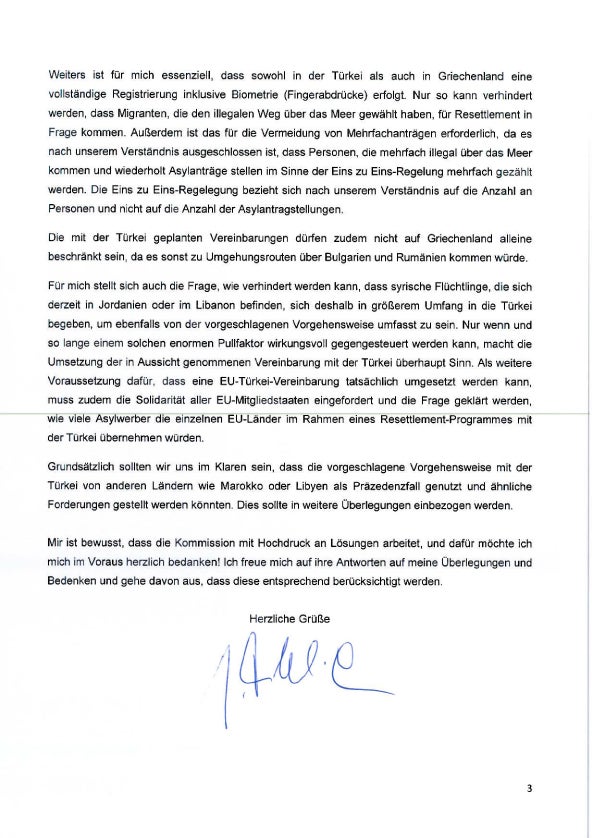 Wutbrief von Mikl-Leitner an EU-Kommissar