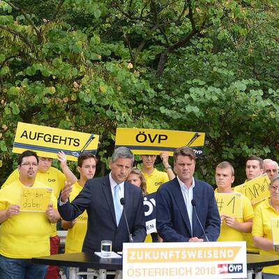 Die Vorstellung in der politischen Akademie der ÖVP