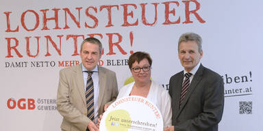 ÖGB macht mit Steuer- Kampagne Druck
