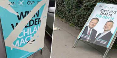 ÖVP tobt: "Wer Wien liebt, zerstört keine Wahlplakate"