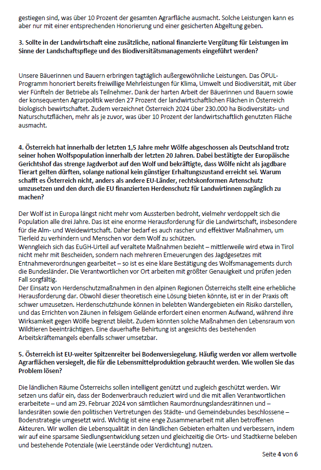 Tiere, Umwelt & Lebensmittel: Der große Parteien-Check zur Nationalratswahl 2024