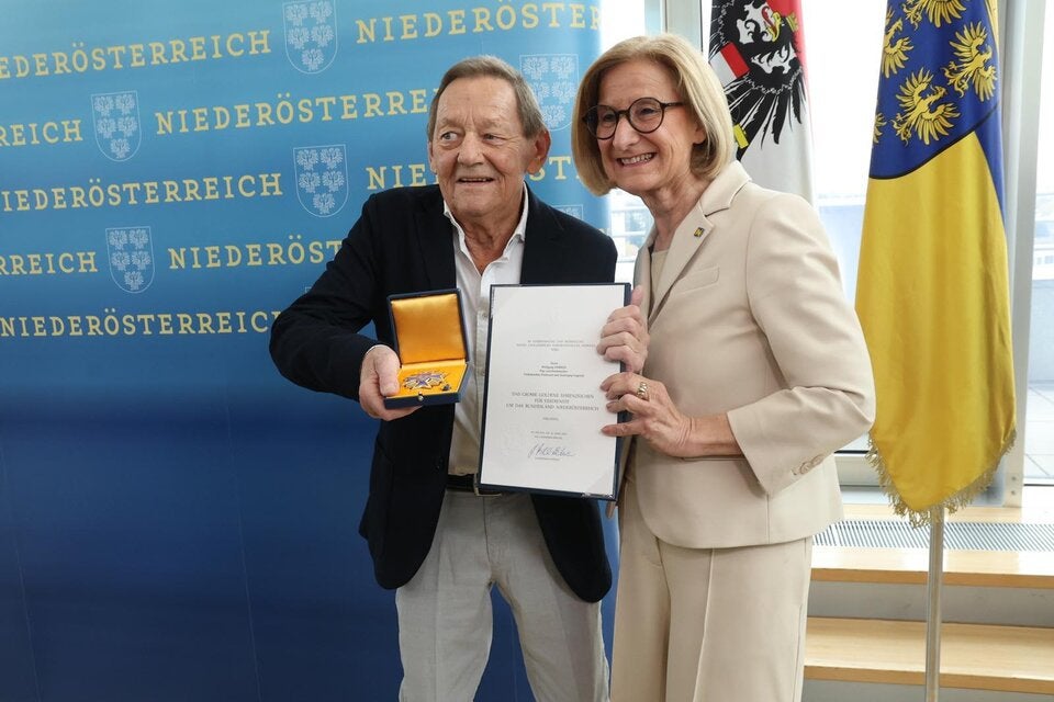 Wolfgang Ambros mit Johanna Mikl-Leitner