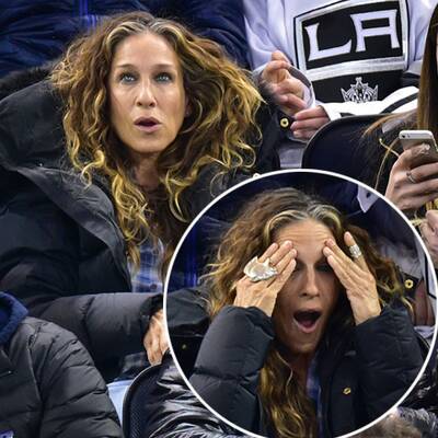 Sarah Jessica Parker: Grimassen beim Eishockey