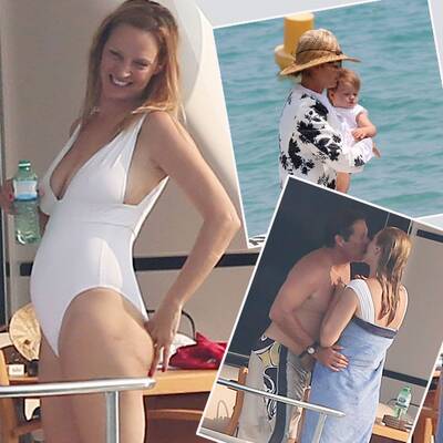 Uma Thurman urlaubt noch immer in St. Tropez