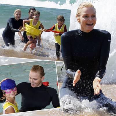 Fürstin Charlène in ihrem Element