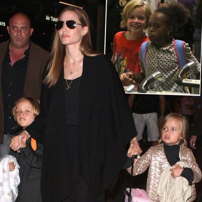 Angelina Jolie mit ihren sechs Sprösslingen