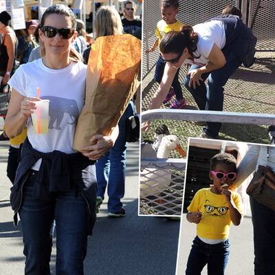 Kristin Davis mit Tochter am Farmer's Market