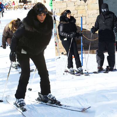 Kim Kardashian im Skiurlaub