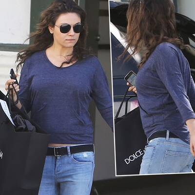Mila Kunis shoppt mit kleinem Baby-Bauch