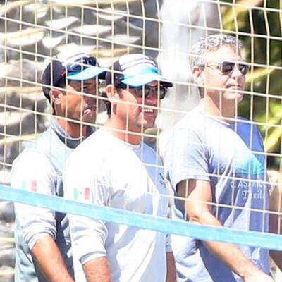 George Clooney sogar im Urlaub sportlich