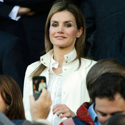 Kronprinzessin Letizia & Felipe bei Fußballmatch