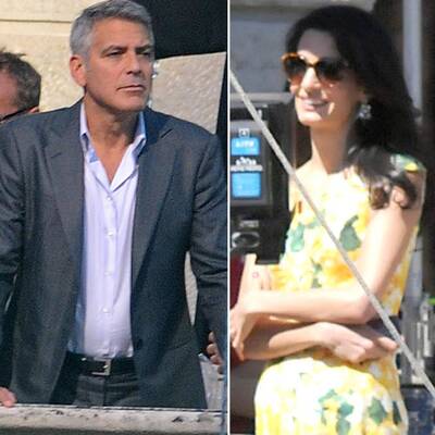 George Clooney bekommt Besuch von Amal Alamuddin