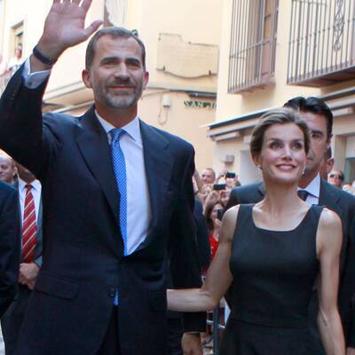 Königin Letizia strahlt neben Ehemann Felipe