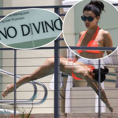 Eva Longoria bricht die Pool-Regeln