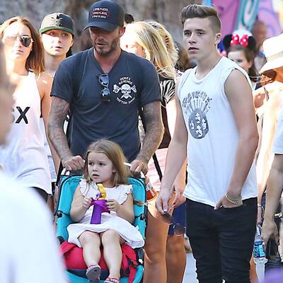 Beckhams machen Familien-Ausflug nach Disneyland