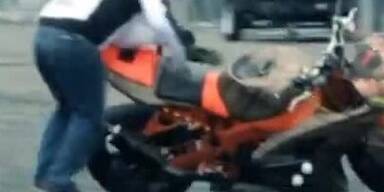 Motorrad außer Kontrolle
