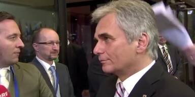 Faymann mit Schlag auf Kopf "begrüßt"