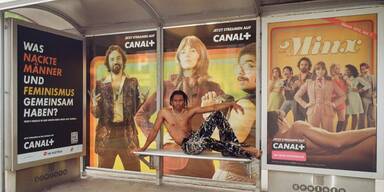 Guerilla-Aktion in Wiener Wartehalle zur Serie &bdquo;Minx&rdquo;