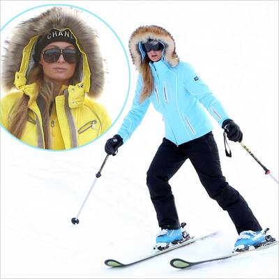Paris Hilton kann ja echt Skifahren
