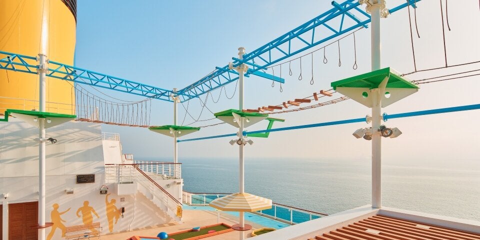 Kletterpark auf Kreuzfahrtschiff