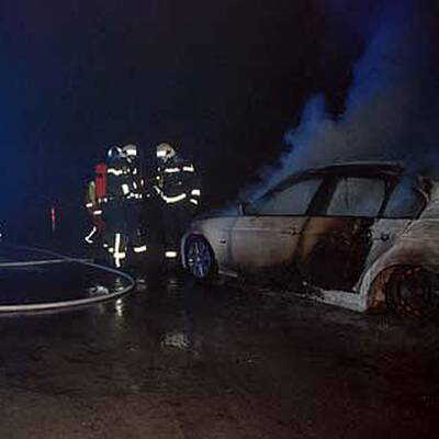 BMW wird zum Feuerball auf der A2