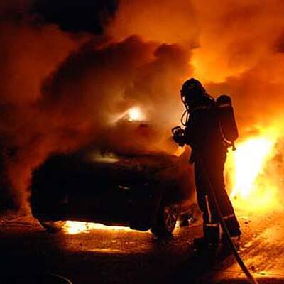 BMW wird zum Feuerball auf der A2