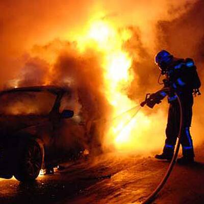 BMW wird zum Feuerball auf der A2