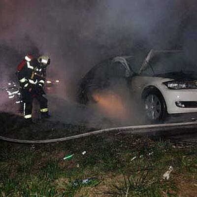 BMW wird zum Feuerball auf der A2