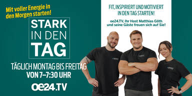 &bdquo;Stark in den Tag&ldquo;: Der neue sportliche Morgenkick auf oe24.TV