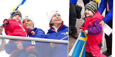 Prinzessin Estelle feuert bei nordischer Ski-WM an