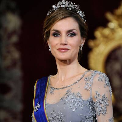 So schön empfängt  Königin Letizia den Präsidenten von Kolumbien