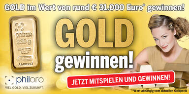 Gold im Wert von rund 31.000 &euro; beim philoro-Gold-Quiz GEWINNEN!