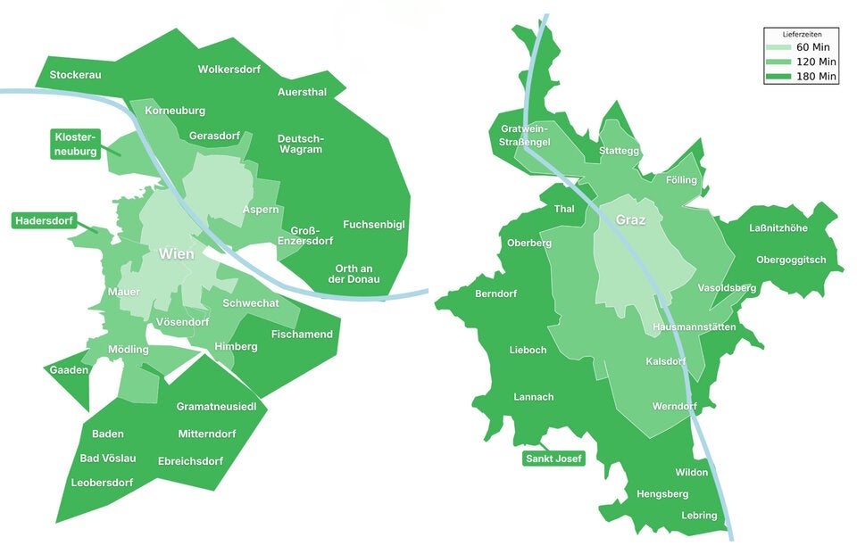 Die Erweiterung des Liefergebiets in Niederösterreich und der Steiermark