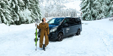 Ohne Parkplatzstress in die Berge: Uber testet Ski-Fahrten in &Ouml;sterreich