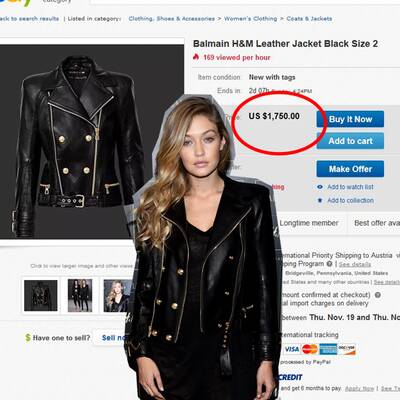 So teuer wird die Balmain-Kollektion auf Ebay verkauft