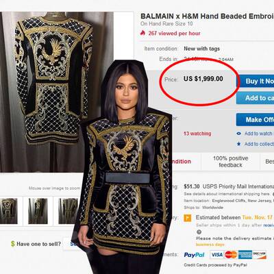 So teuer wird die Balmain-Kollektion auf Ebay verkauft
