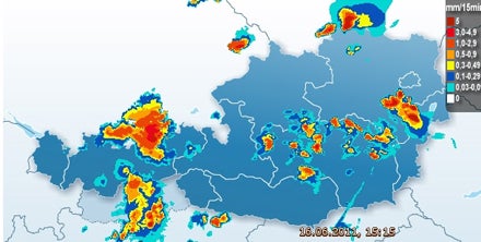 Im Westen ziehen Unwetter heran