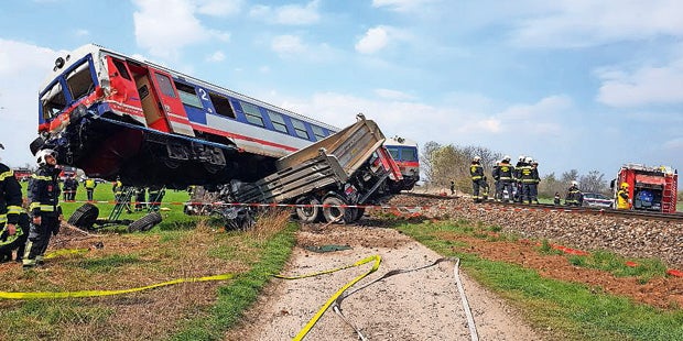 Zug-Crash Wien Donaustadt Essling
