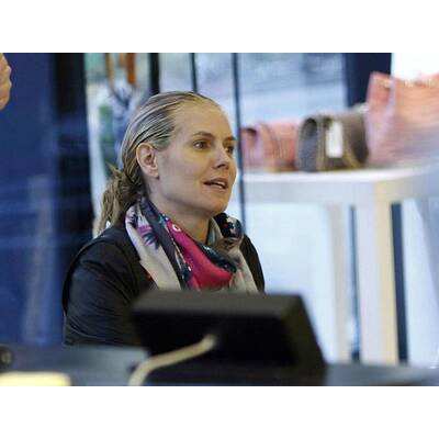 Heidi Klum shoppt mit Seal und ohne Make-up