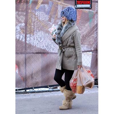 Stars ziehen sich warm an