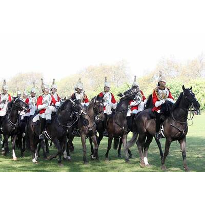 Royal Horse Guard probt für die Hochzeit