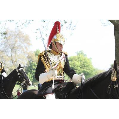 Royal Horse Guard probt für die Hochzeit