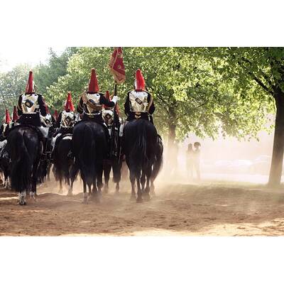 Royal Horse Guard probt für die Hochzeit