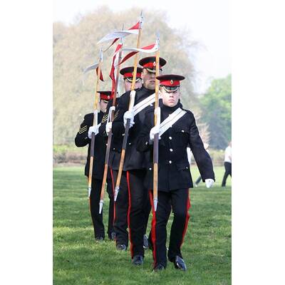 Royal Horse Guard probt für die Hochzeit