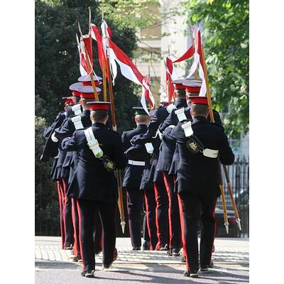 Royal Horse Guard probt für die Hochzeit