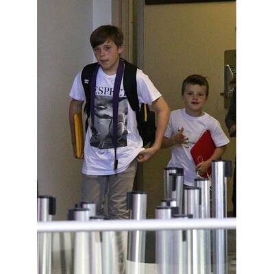 David und Victoria Beckham auf dem Weg zur Windsor-Hochzeit