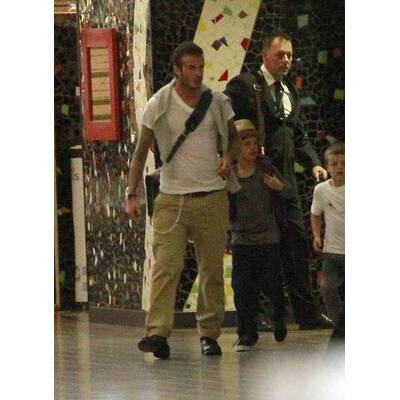 David und Victoria Beckham auf dem Weg zur Windsor-Hochzeit