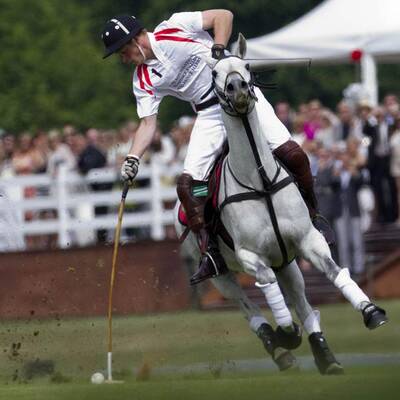 Prinz Harry beim Polo