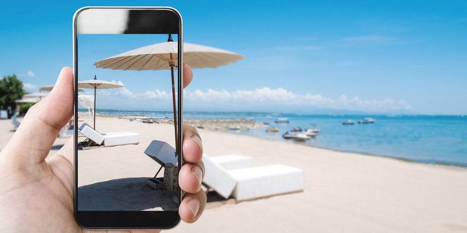 Handy Foto am Strand